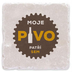 Mramorový tácek - Moje pivo patří sem