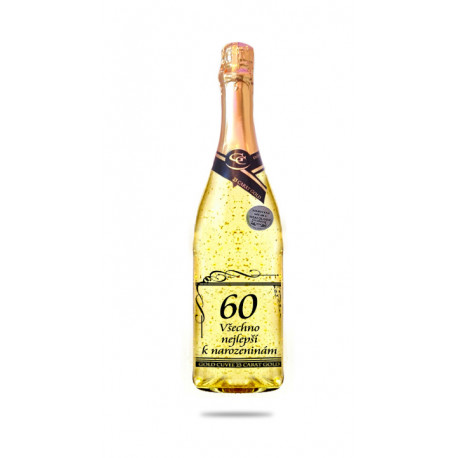 Narozeninové víno se zlatem - 60 let