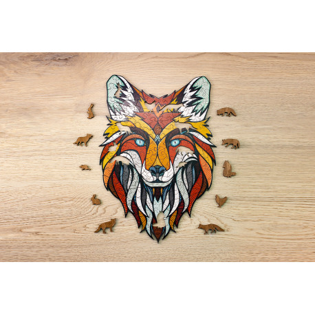 Eco-wood-art - dřevěné puzzle Liška
