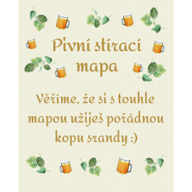 Pivní stírací mapa