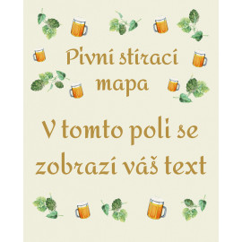 Pivní stírací mapa