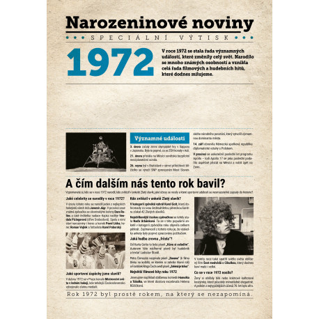 Narozeninové noviny 1972