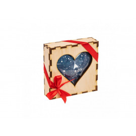 Modré čokoládové srdce v krabiččce