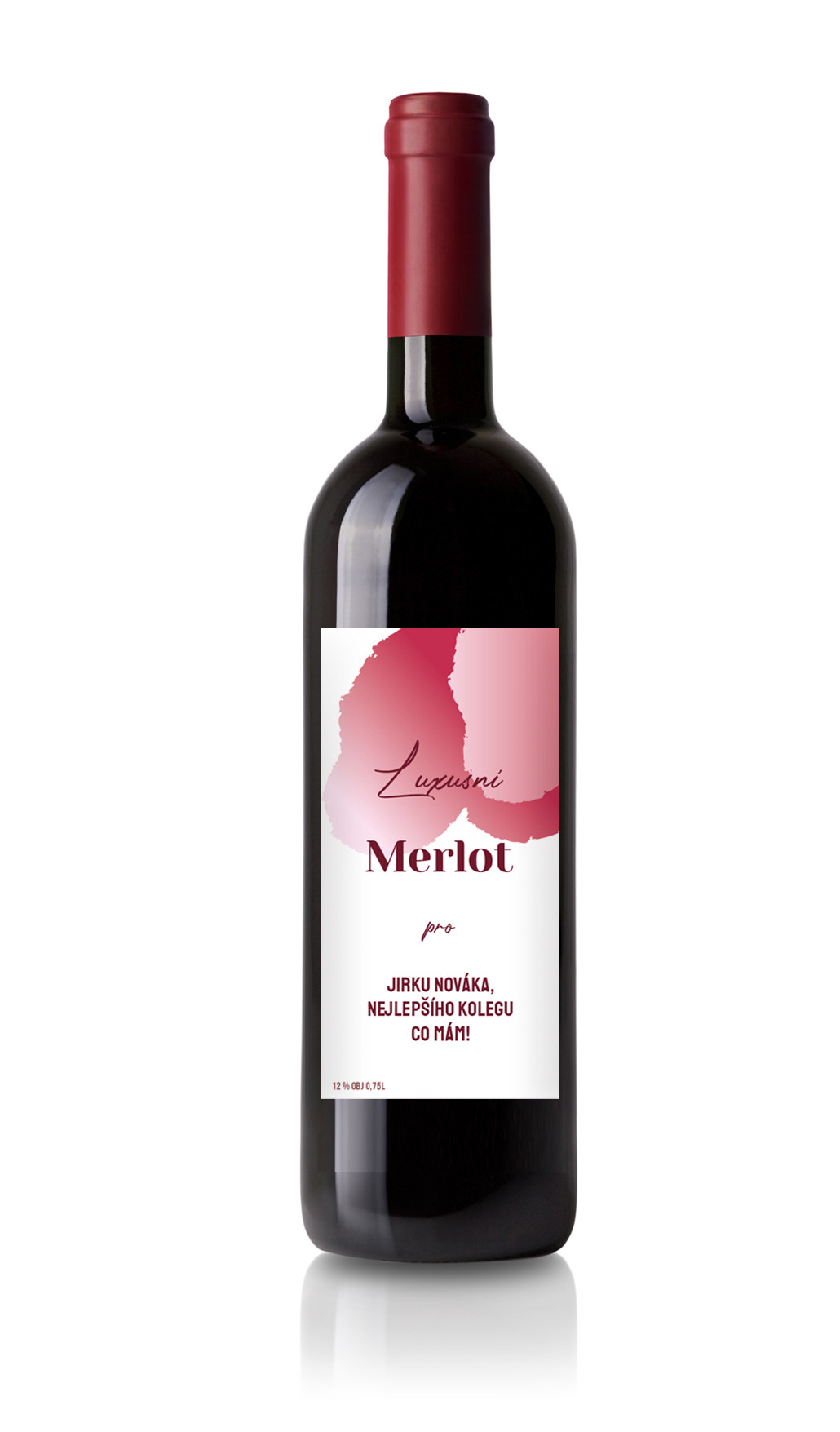 Levně Dárkové víno Merlot s originální etiketou, Červené víno