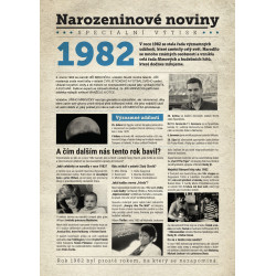 Narozeninové noviny 1982 s vlastním textem