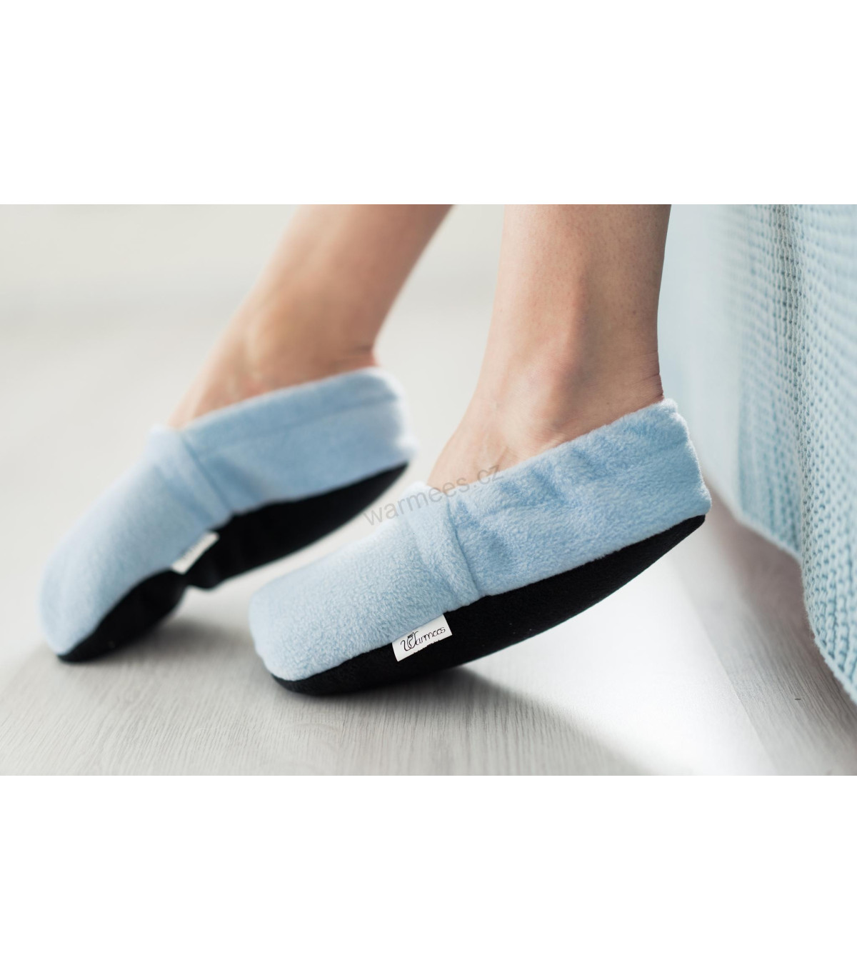 Nahřívací voňavé bačkory modré