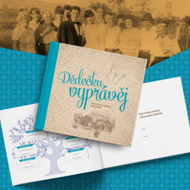 Dědečku, vyprávěj, kniha pro uchování vzpomínek | Originální dárek pro dědečka