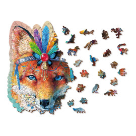 Dřevěné puzzle - Mystická liška - 250 dílků