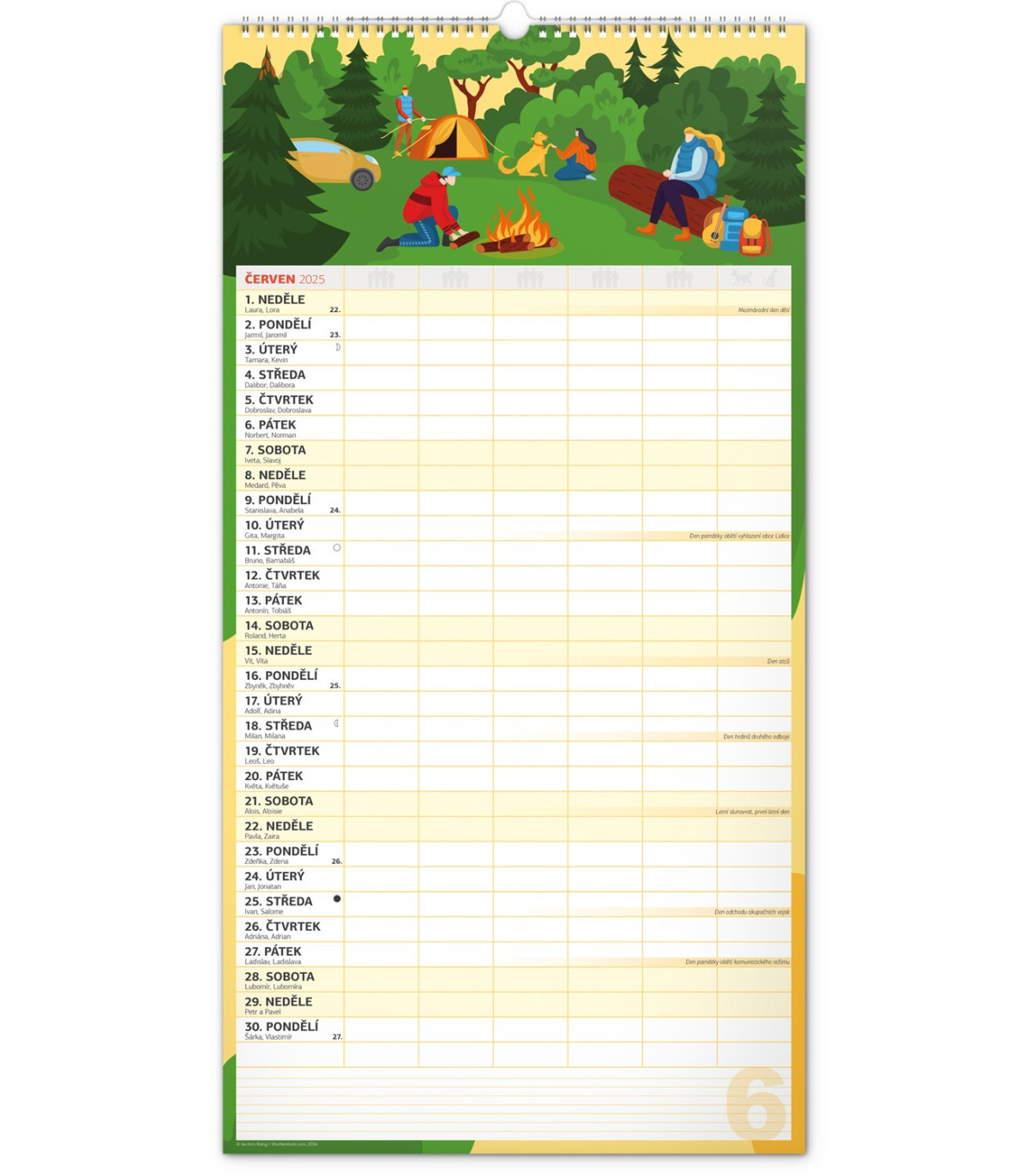 Rodinný plánovací kalendář XXL 2025