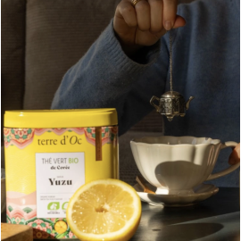 Korejský zelený čaj s YUZU v plechovce