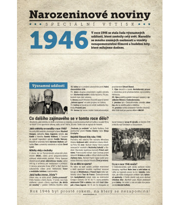 Narozeninové noviny 1990| Originální dárky s věnováním
