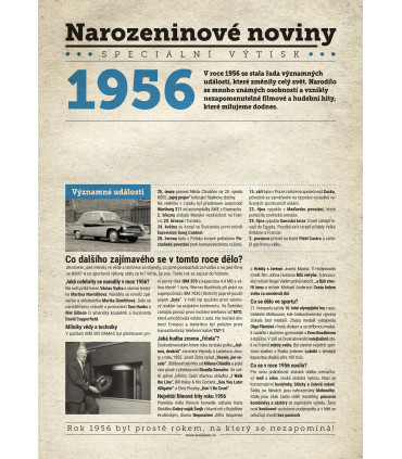 Narozeninové noviny 1990| Originální dárky s věnováním