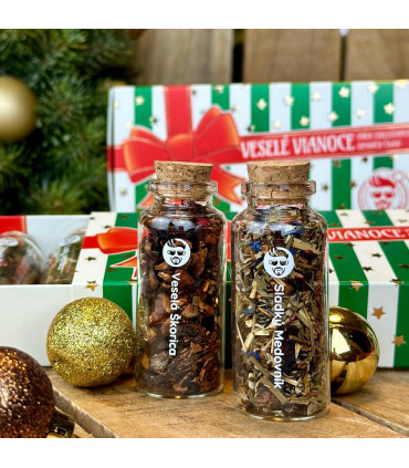 Dárková sada sypaných čajů „Veselé Vánoce“ | Originální vánoční dárek | Familium.cz