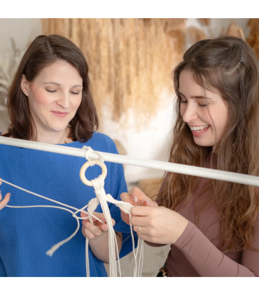 Macramé startovací sada – závěs na květináč | Kreativní sada pro ženy