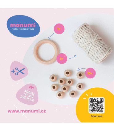 Macramé startovací sada – závěs na květináč | Kreativní sada pro ženy