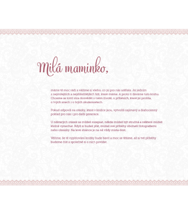 Maminko vyprávěj - Kniha pro předávání příběhů