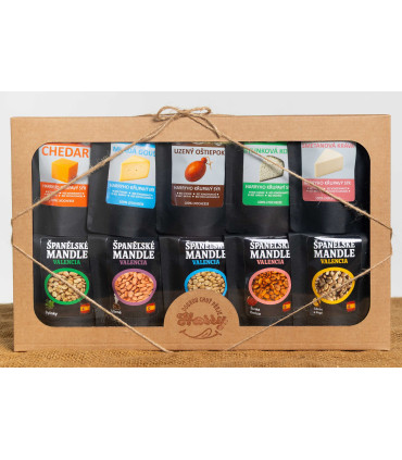 Sýry a španělské mandle – dárek pro rodinu a přátele
