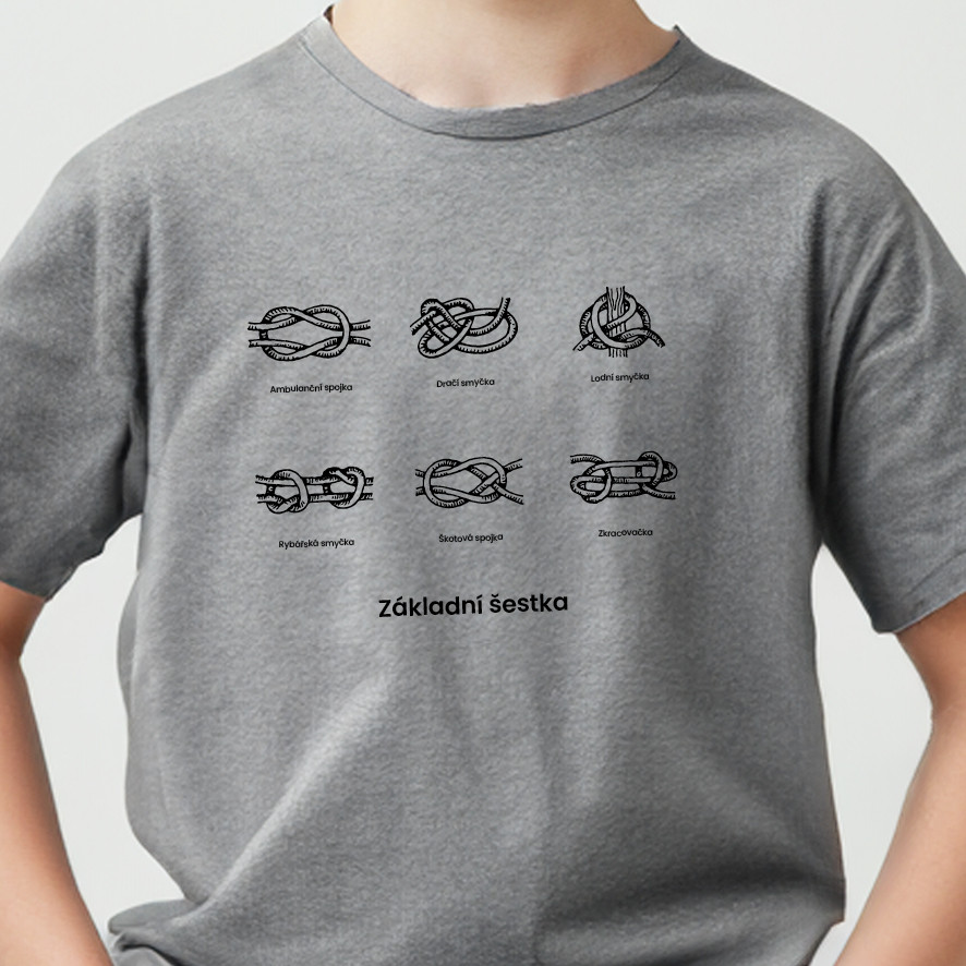 Dětské tričko Základní šestka uzlů, 6 let (116cm)