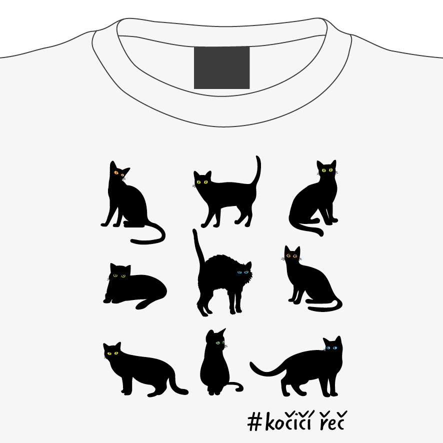 Dámské tričko Kočičí řeč, XL