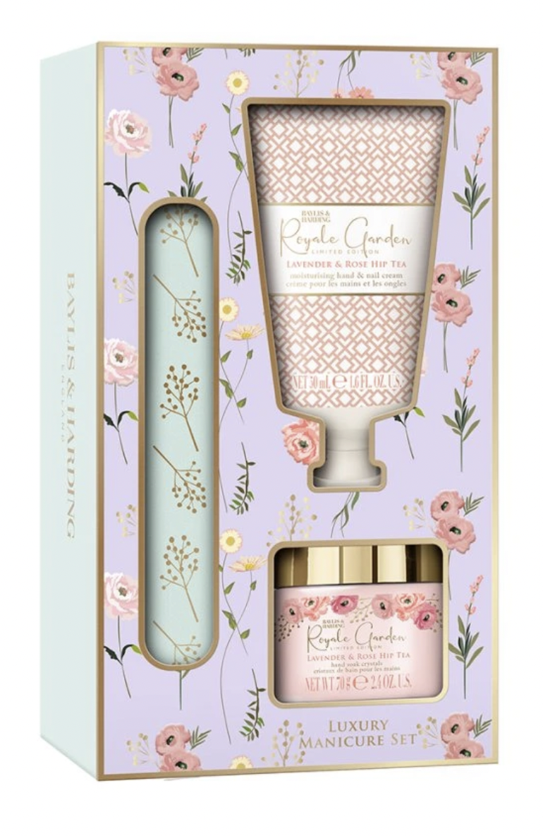 Dárková sada péče o ruce s pilníkem levandule a šípek