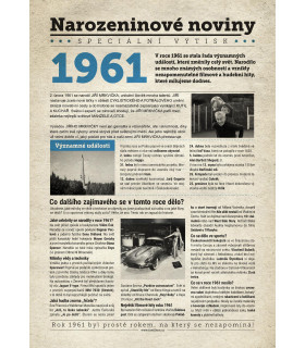 Narozeninové noviny 1990| Originální dárky s věnováním