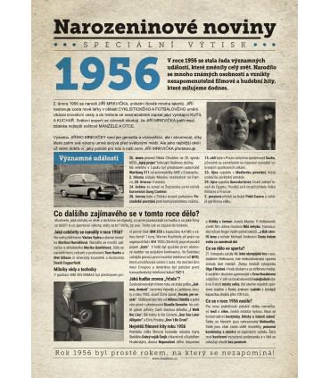 Narozeninové noviny 1990| Originální dárky s věnováním