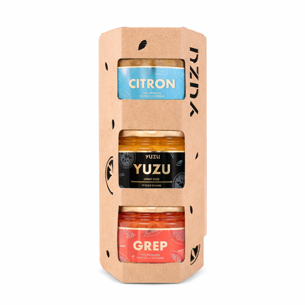 Dárkové citrusové trio - citrón, grep a yuzu