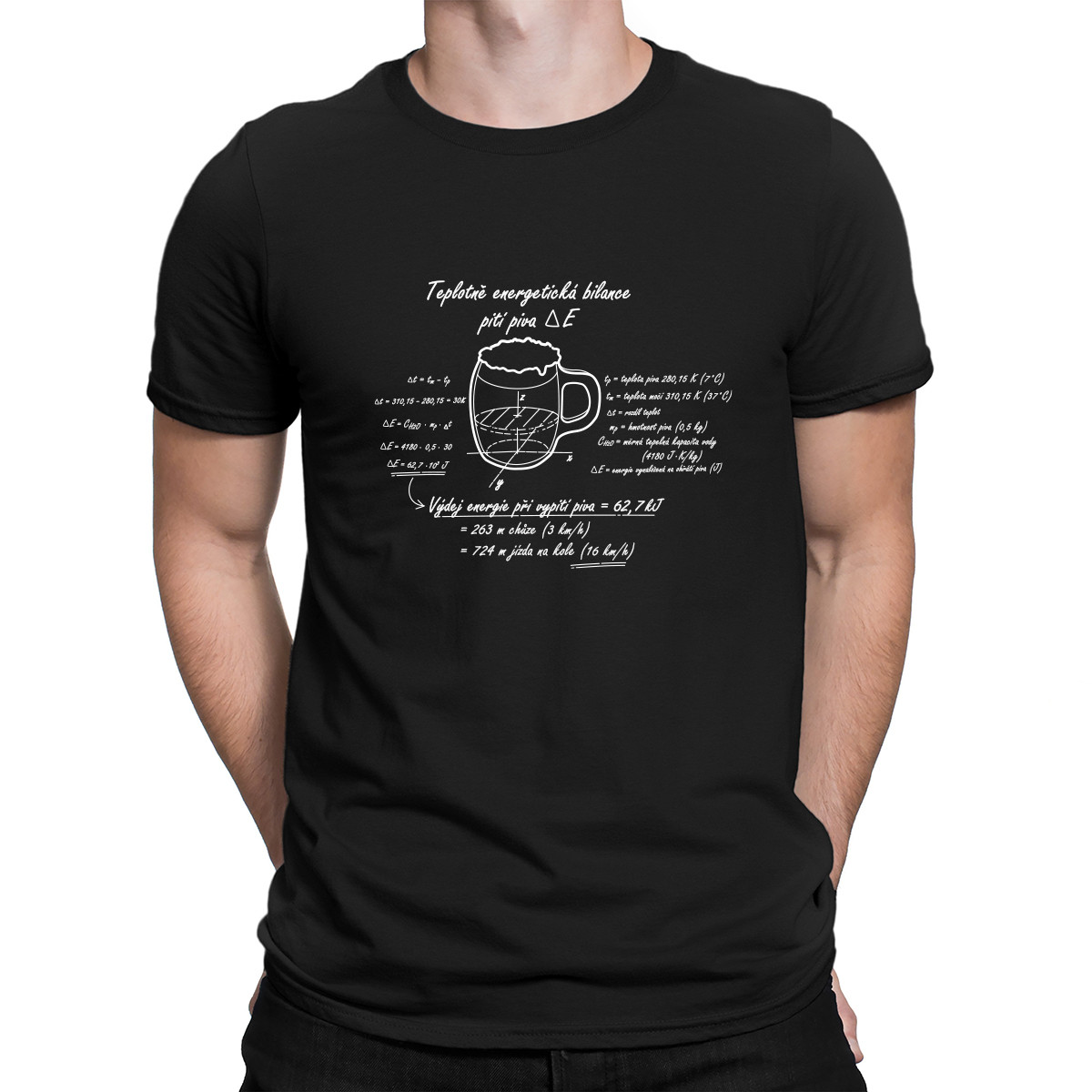 Levně Originální tričko Energetická bilance piva, S