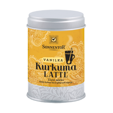 Kurkuma Latte,  bio vanilka