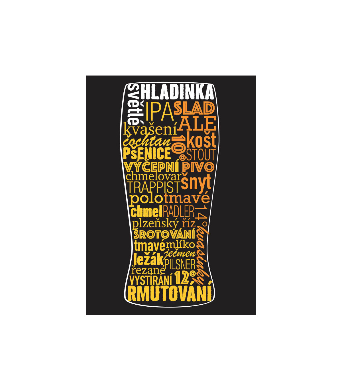 Tričko - pivo slovogram